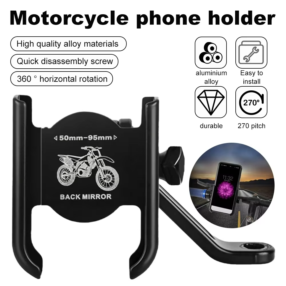 Metallic Motorcycle Phone Holder