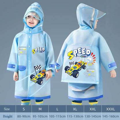 Kids Mermaid Raincoat with Hood