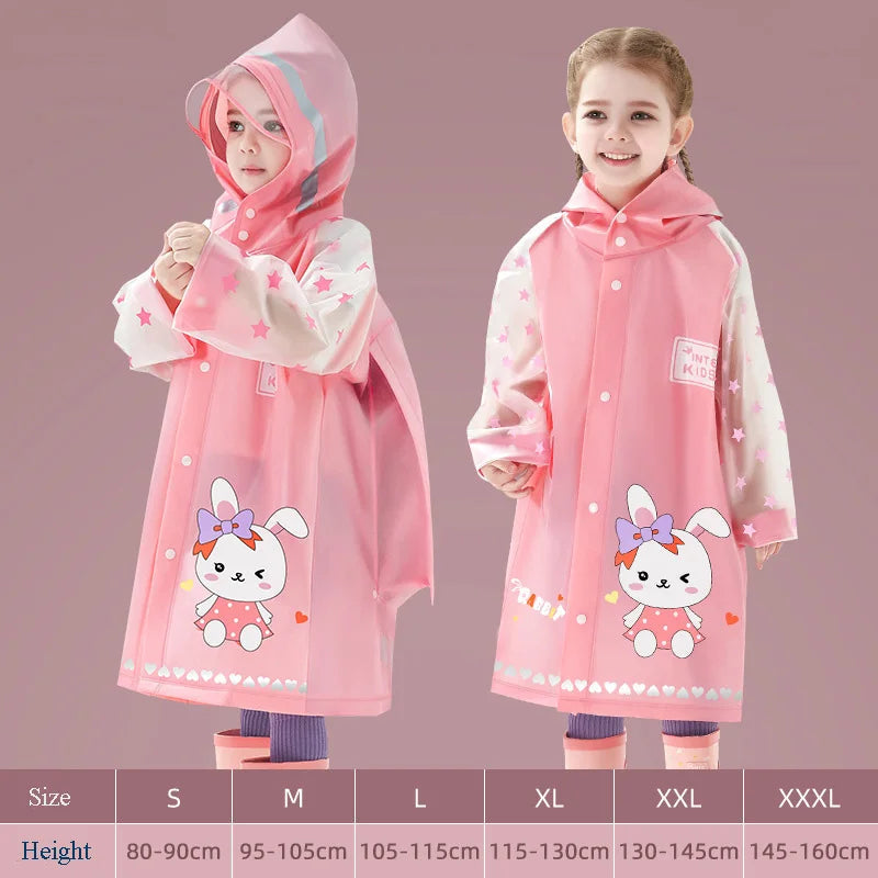 Kids Mermaid Raincoat with Hood